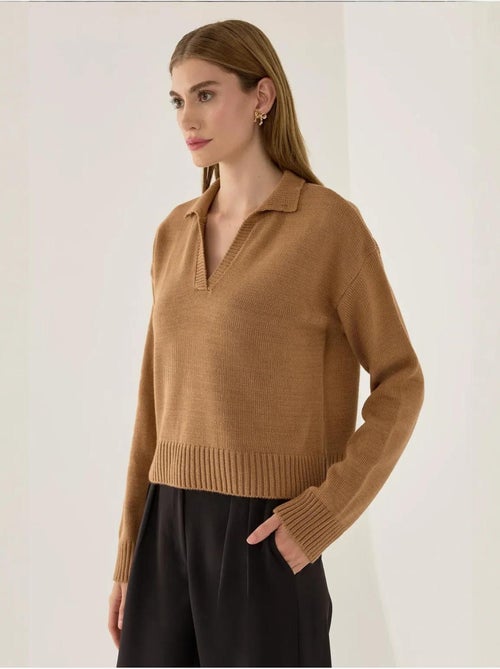 Pull en tricot à col polo - Kiabi Pull en tricot à col polo - Kiabi