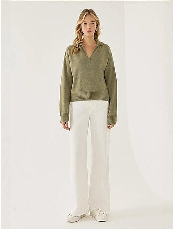 Pull en tricot à col polo