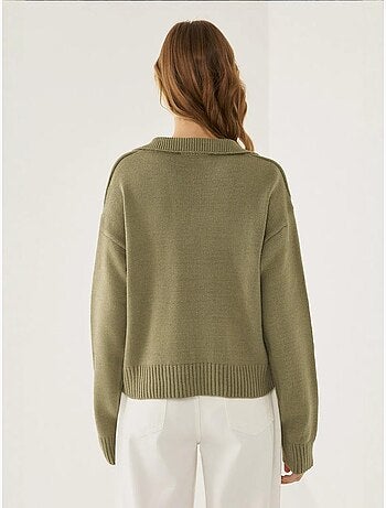 Pull en tricot à col polo
