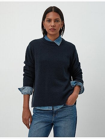 Pull en tricot à col rond