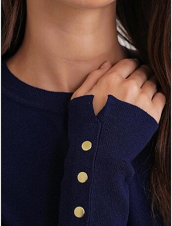 Pull en tricot à col rond et coupe slim mixray