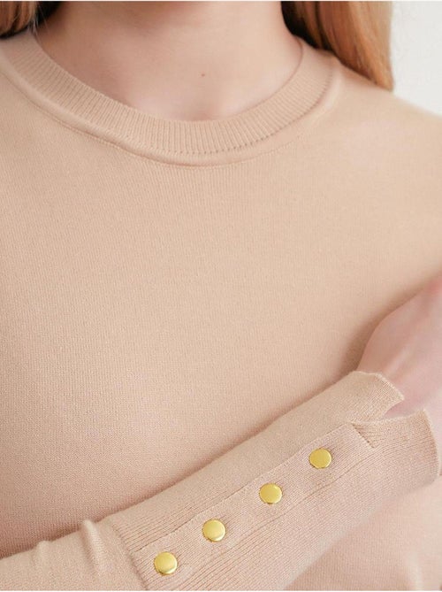 Pull en tricot à col rond et coupe slim mixray - Kiabi Pull en tricot à col rond et coupe slim mixray - Kiabi