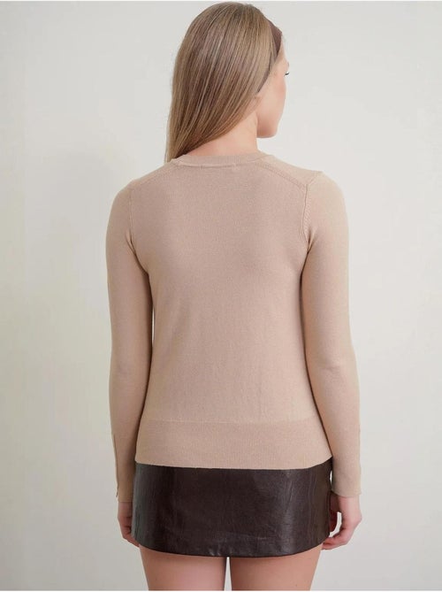 Pull en tricot à col rond et coupe slim mixray - Kiabi Pull en tricot à col rond et coupe slim mixray - Kiabi