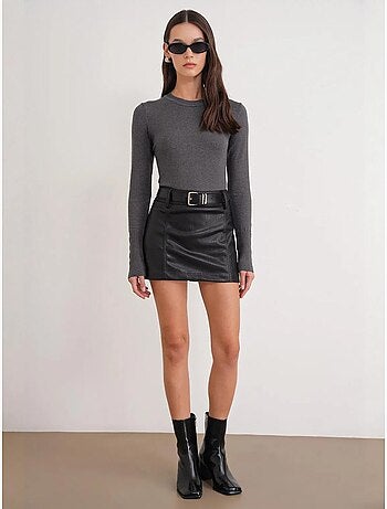 Pull en tricot à col rond et coupe slim mixray