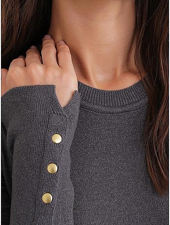 Pull en tricot à col rond et coupe slim mixray