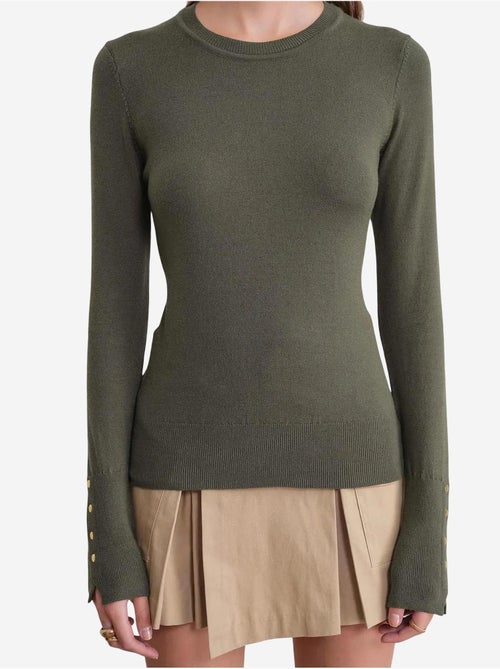 Pull en tricot à col rond et coupe slim mixray - Kiabi