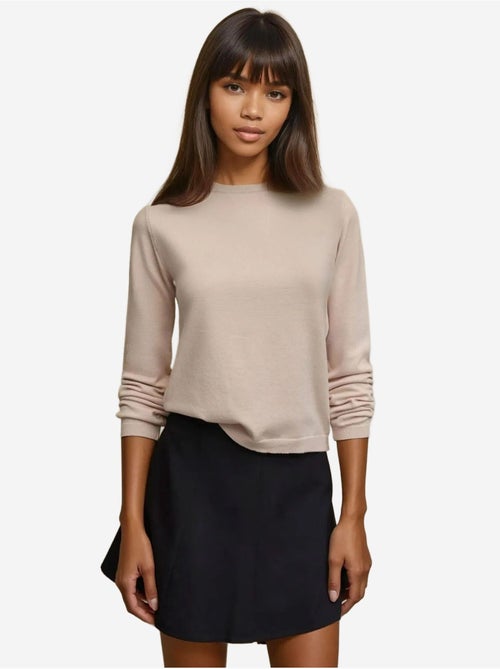 Pull en tricot à col rond hiccup - Kiabi