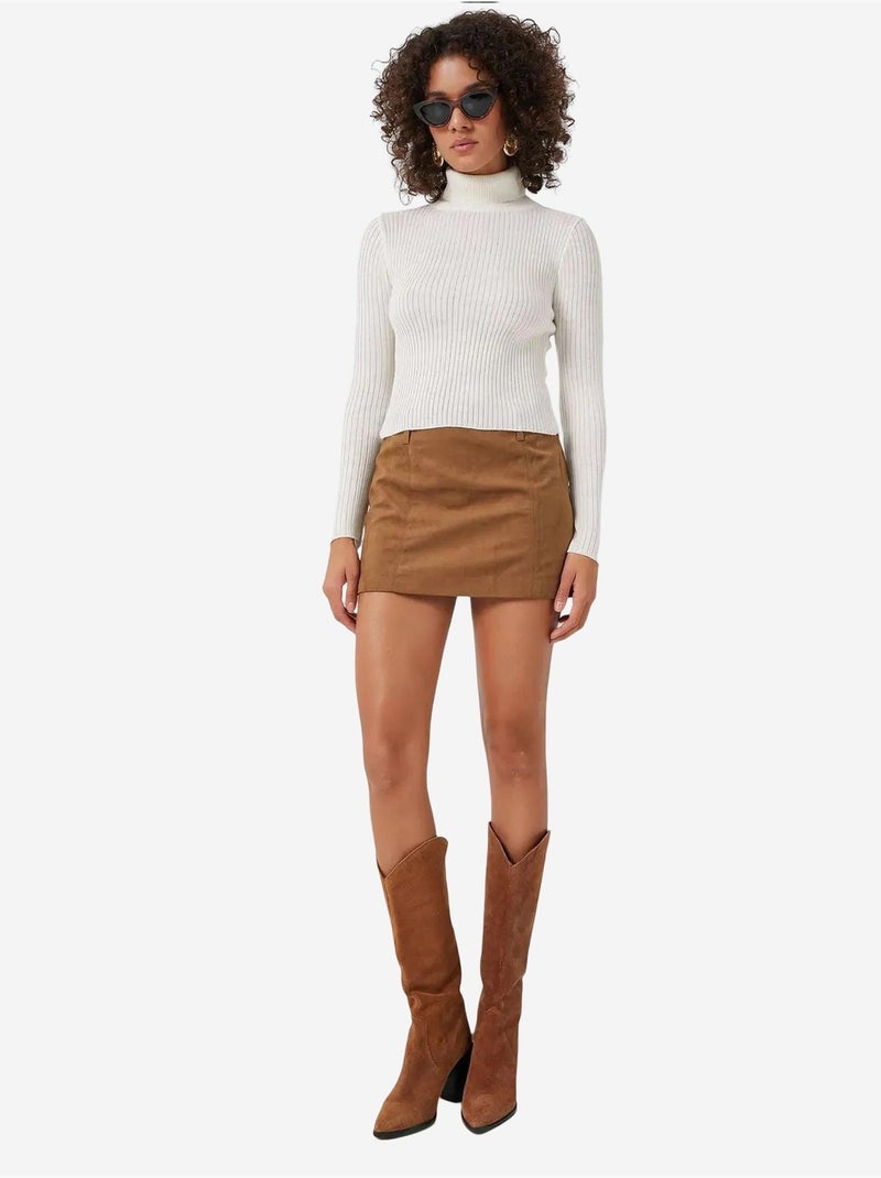 Pull en tricot à col roulé bdart Blanc - Kiabi