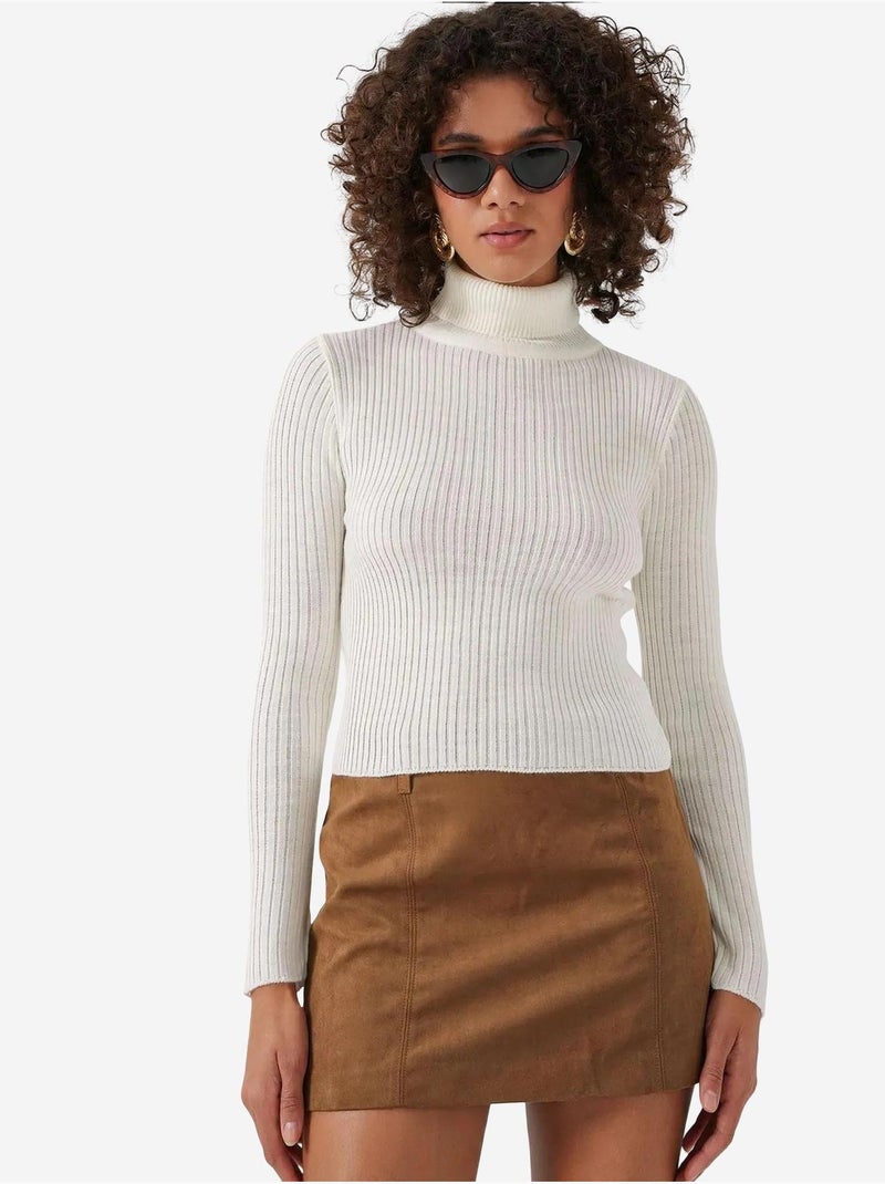 Pull en tricot à col roulé bdart Blanc - Kiabi
