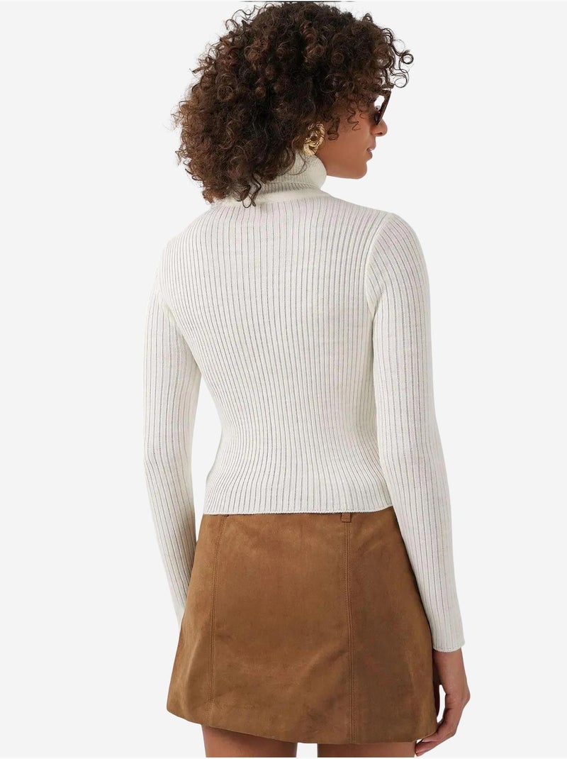 Pull en tricot à col roulé bdart Blanc - Kiabi