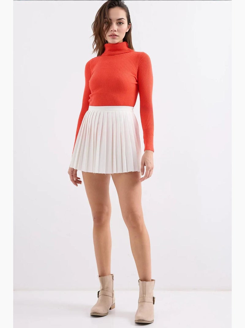 Pull en tricot à col roulé bdart Orange mandarine - Kiabi