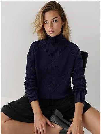 Pull en tricot à col roulé