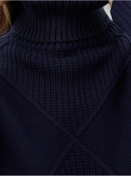 Pull en tricot à col roulé - Kiabi