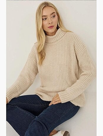 Pull en tricot à col roulé hiccup