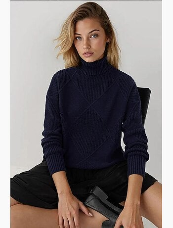 Pull en tricot à col roulé hiccup