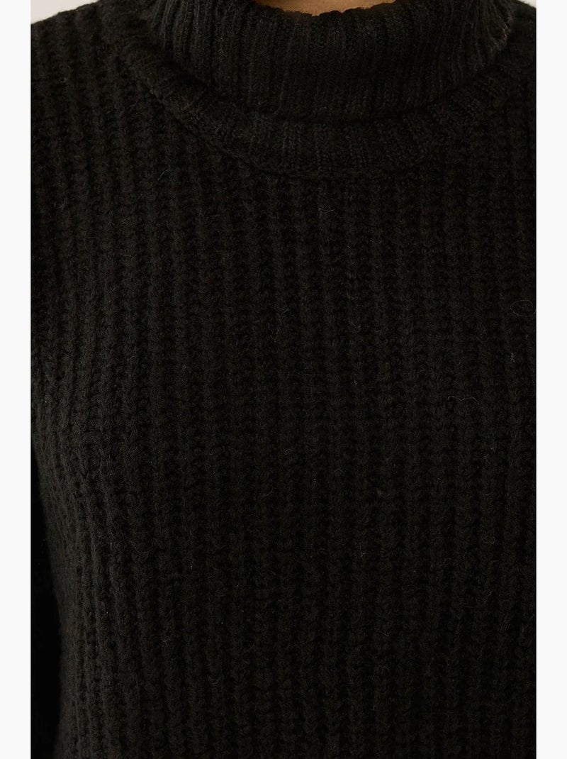 Pull en tricot à col roulé hiccup Noir - Kiabi