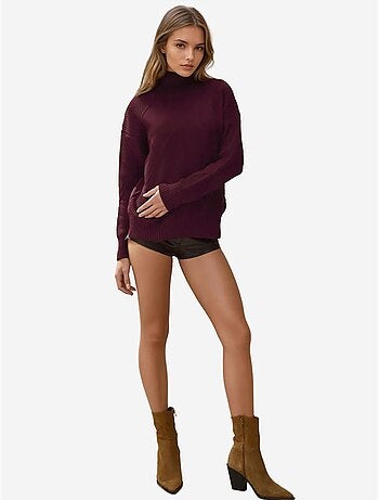 Pull en tricot à col roulé