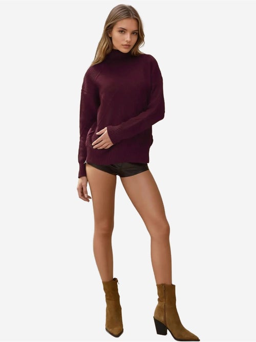 Pull en tricot à col roulé - Kiabi