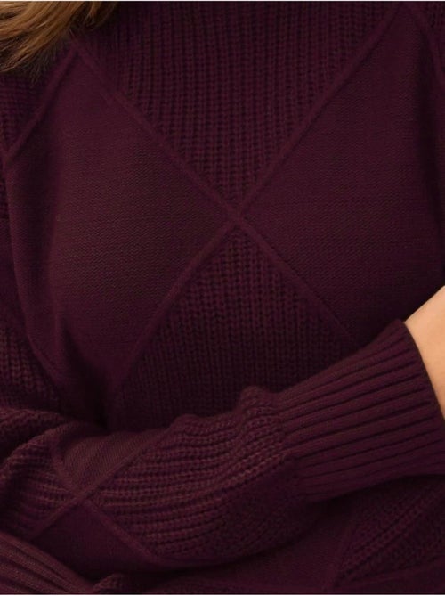 Pull en tricot à col roulé - Kiabi