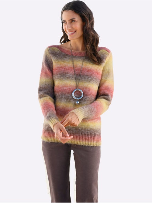 Pull en tricot à col U et manches longues en grosses mailles - Taille standard - Witt - Kiabi Pull en tricot à col U et manches longues en grosses mailles - Taille standard - Witt - Kiabi