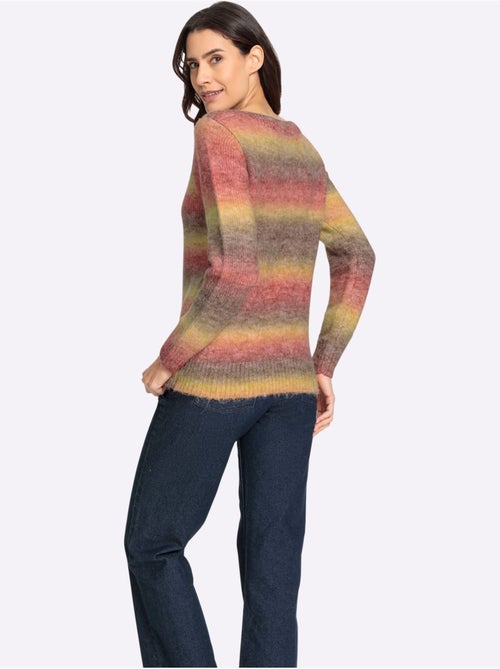 Pull en tricot à col U et manches longues en grosses mailles - Taille standard - Witt - Kiabi Pull en tricot à col U et manches longues en grosses mailles - Taille standard - Witt - Kiabi