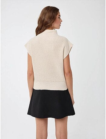 Pull en tricot à demi-col roulé