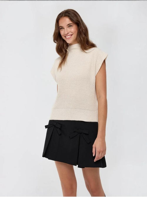 Pull en tricot à demi-col roulé - Kiabi