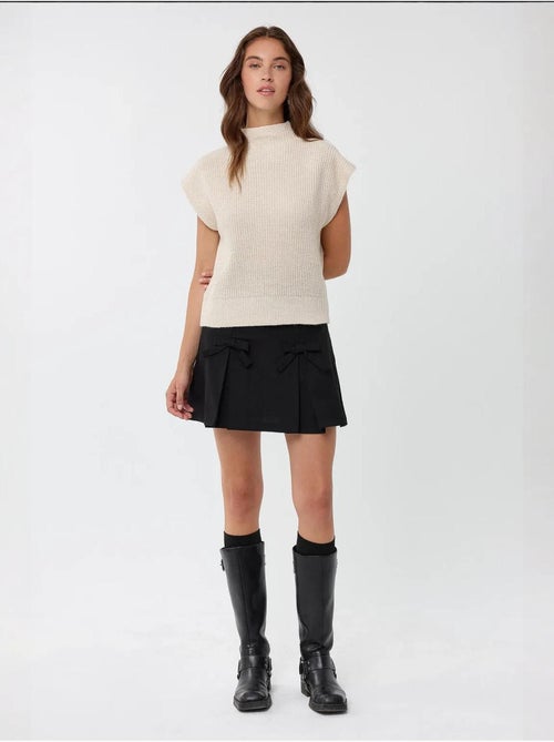 Pull en tricot à demi-col roulé - Kiabi