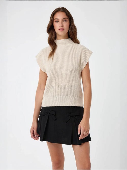 Pull en tricot à demi-col roulé - Kiabi