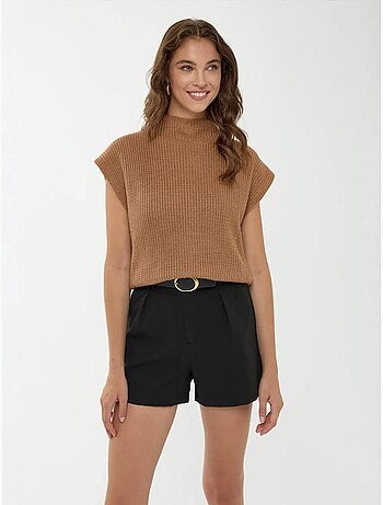 Pull en tricot à demi-col roulé