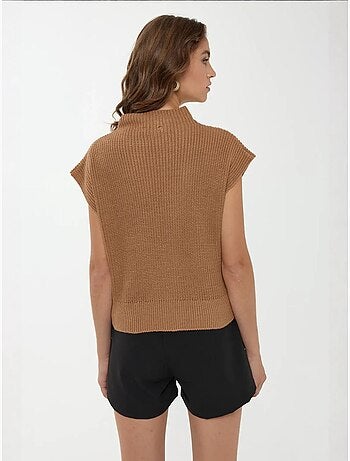 Pull en tricot à demi-col roulé