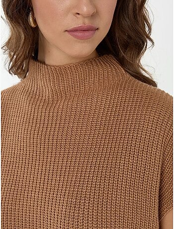 Pull en tricot à demi-col roulé