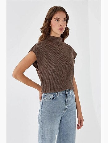 Pull en tricot à demi-col roulé hiccup