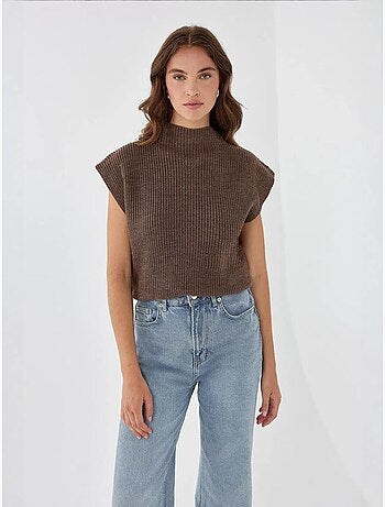 Pull en tricot à demi-col roulé