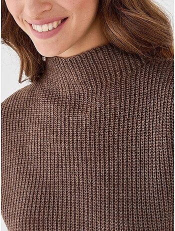 Pull en tricot à demi-col roulé