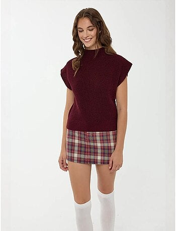 Pull en tricot à demi-col roulé