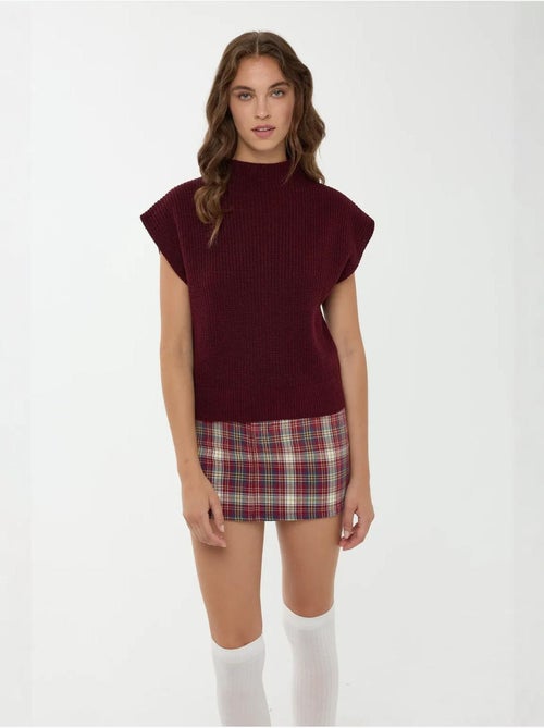 Pull en tricot à demi-col roulé - Kiabi