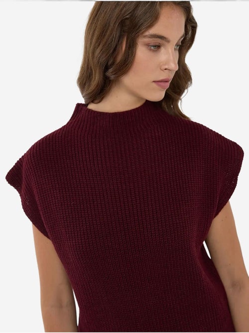 Pull en tricot à demi-col roulé - Kiabi