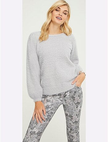 Pull en tricot très chaud avec encolure ronde et manches larges - Taille standard - Helline