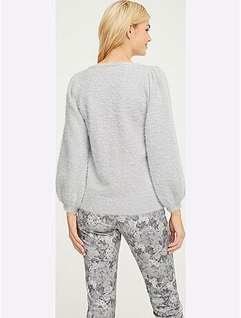 Pull en tricot très chaud avec encolure ronde et manches larges - Taille standard - Helline