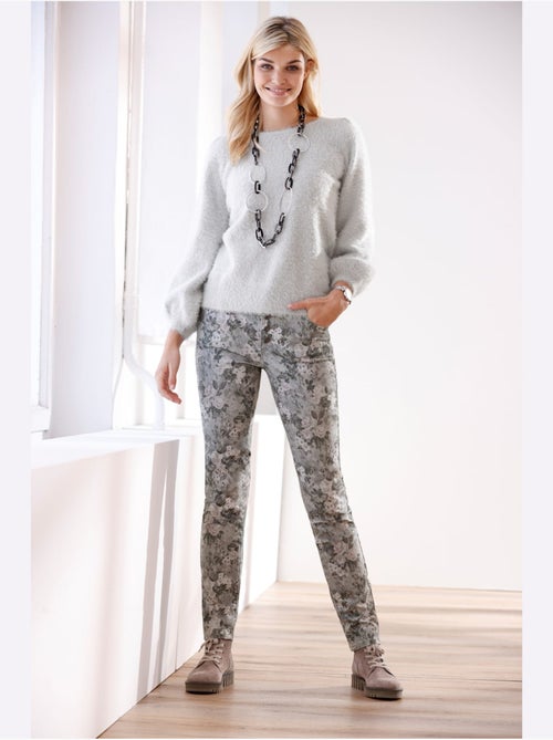 Pull en tricot à encolure ronde avec manches larges et doux - Taille standard - Helline - Kiabi