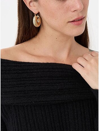 Pull en tricot à épaules dénudées