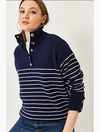 Pull en tricot à manches boutonnées lucci