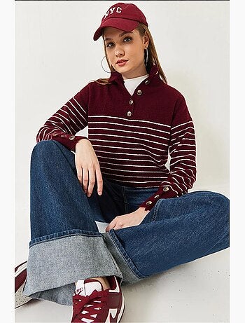 Pull en tricot à manches boutonnées lucci