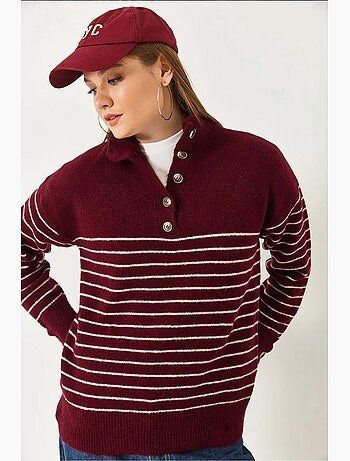 Pull en tricot à manches boutonnées lucci