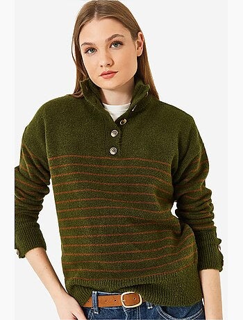 Pull en tricot à manches boutonnées lucci