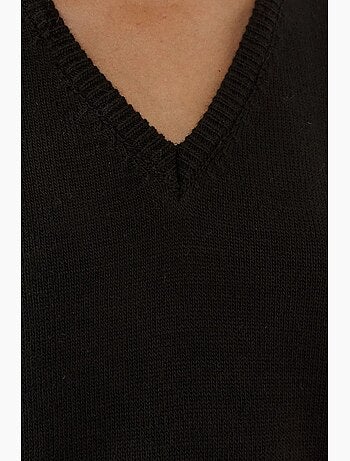 Pull en tricot à manches courtes et col en v hiccup