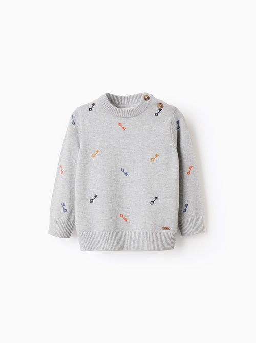 Pull en Tricot à Motif de Clé - Kiabi