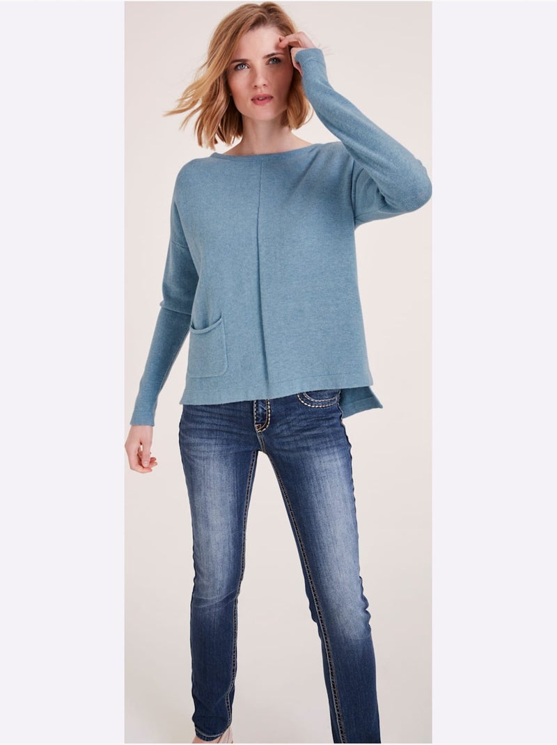 Pull En Tricot Agréables à Porter - Taille Standard - Helline Bleu - Kiabi