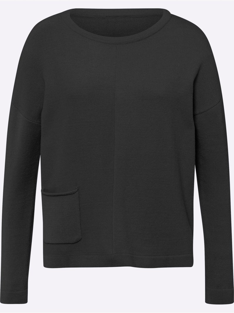 Pull En Tricot Agréables à Porter - Taille Standard - Helline Noir - Kiabi